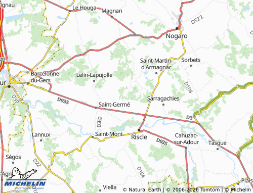 MICHELIN Caumont map - ViaMichelin