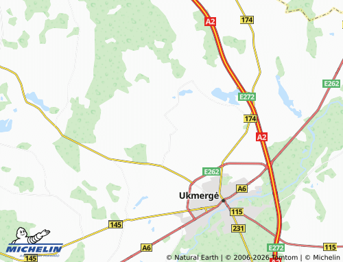 MICHELIN Laičiai map - ViaMichelin
