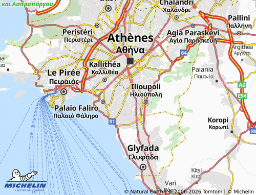 MICHELIN Agios Dimitrios map - ViaMichelin