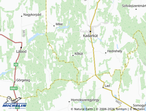 Mapa MICHELIN Kőkút - ViaMichelin