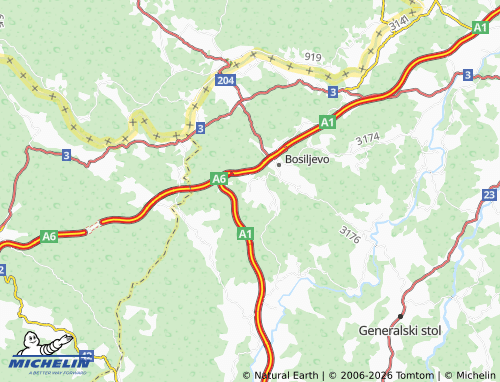 Mapa MICHELIN Strgari - ViaMichelin