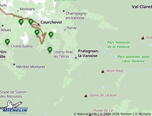 MICHELIN Pralognan-la-Vanoise map - ViaMichelin