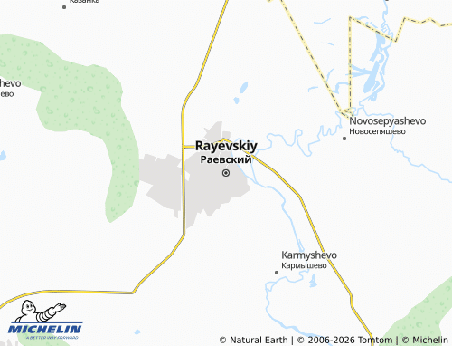 MICHELIN-Landkarte Rayevskiy - ViaMichelin