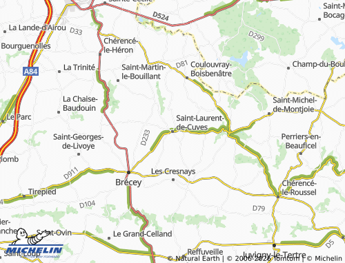 MICHELIN Saint-Laurent-de-Cuves map - ViaMichelin