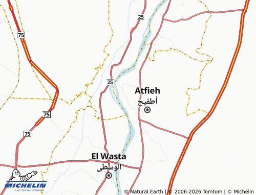 MICHELIN Menyet El Raqa map - ViaMichelin