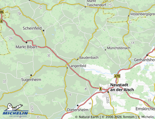MICHELIN Baudenbach map - ViaMichelin