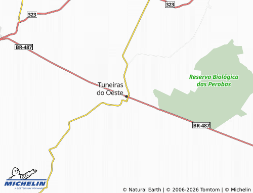 Mappa MICHELIN Tuneiras do Oeste - ViaMichelin