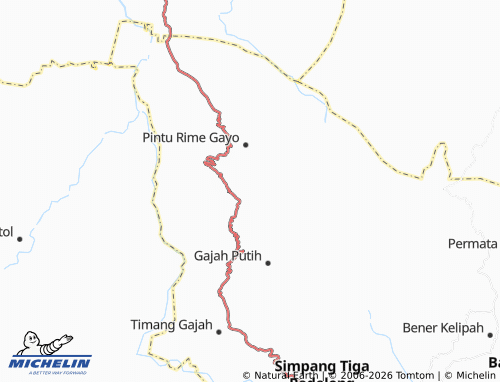 MICHELIN Bener Meriah map - ViaMichelin
