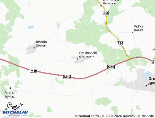 Carte MICHELIN Brashevichi - ViaMichelin