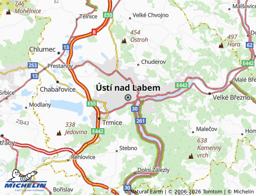 Mapa MICHELIN Ústí Nad Labem - ViaMichelin