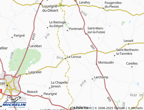MICHELIN Saint-Ellier-du-Maine map - ViaMichelin