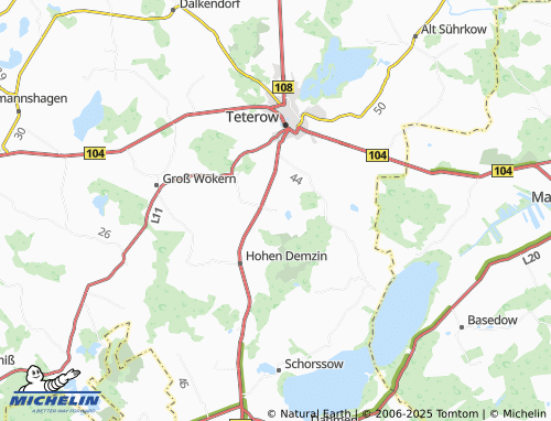 MICHELIN Grambzow map - ViaMichelin