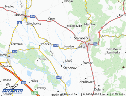 Mappa MICHELIN Hnojice - ViaMichelin