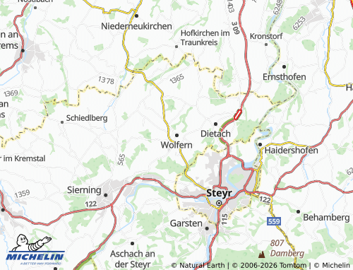 MICHELIN Wolfern map - ViaMichelin