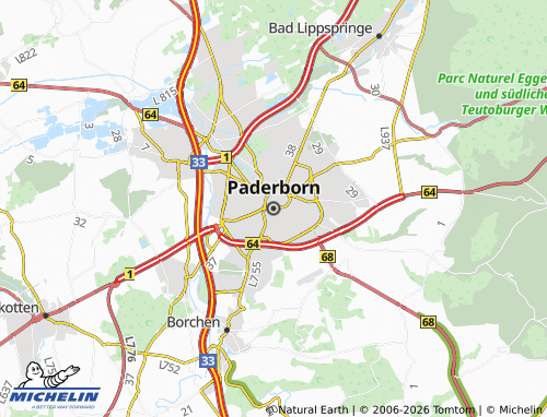 MICHELIN Paderborn map - ViaMichelin