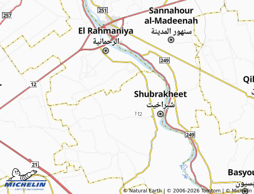 Mapa MICHELIN Kafr al-Dafrawi - ViaMichelin