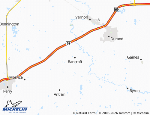 Mapa MICHELIN Bancroft - ViaMichelin