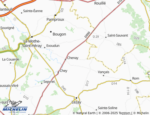MICHELIN Le Breuil de Chenay map - ViaMichelin