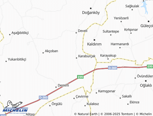 MICHELIN Karaburçak map - ViaMichelin