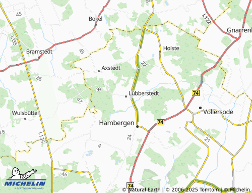 MICHELIN Lübberstedt map - ViaMichelin