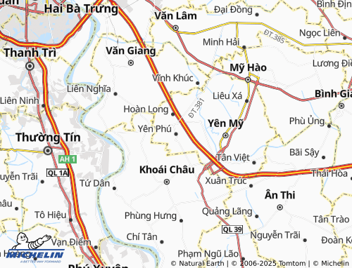 MICHELIN Yên Phú map - ViaMichelin