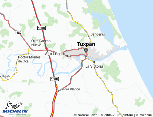 Mapa MICHELIN Jardines de Tuxpan - ViaMichelin