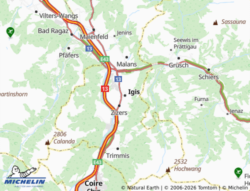 Mapa MICHELIN Igis - ViaMichelin
