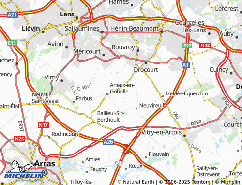 Mapa MICHELIN Fresnoy-en-Gohelle - ViaMichelin