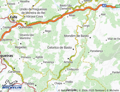 MICHELIN União das Freguesias de Caçarilhe e Infesta map - ViaMichelin