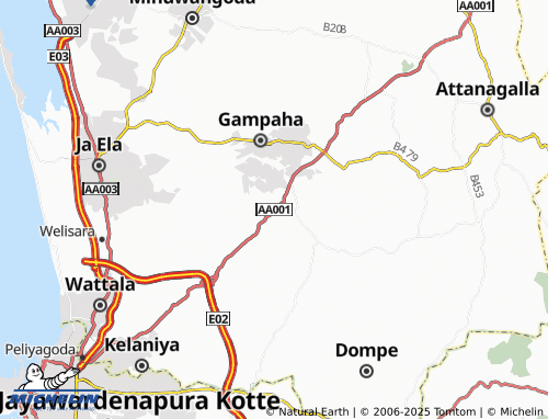 MICHELIN Ihala Imbulgoda North map - ViaMichelin
