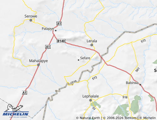 MICHELIN Mahalapye East map - ViaMichelin