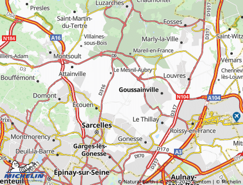 Carte MICHELIN Le Plessis-Gassot - ViaMichelin