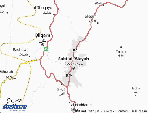 Carte MICHELIN al-Oroubah - ViaMichelin
