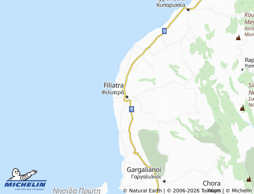 MICHELIN Filiatra map - ViaMichelin