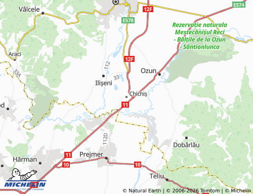MICHELIN Chichiș map - ViaMichelin