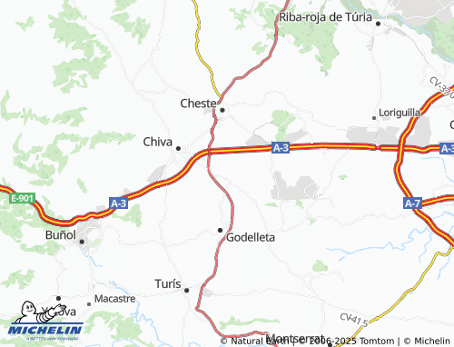 MICHELIN Canada del Charco map - ViaMichelin