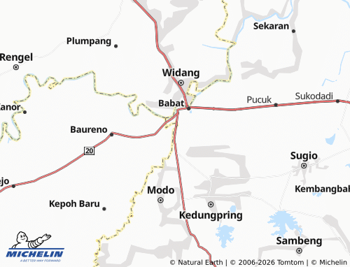 MICHELIN-Landkarte Karangkembang - ViaMichelin