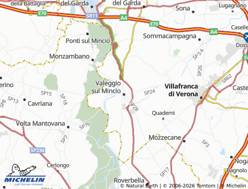 Mappa MICHELIN Valeggio sul Mincio - ViaMichelin