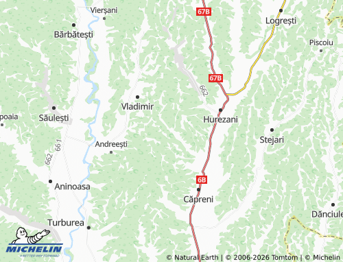 MICHELIN-Landkarte Plopu - ViaMichelin