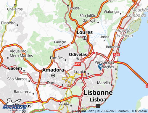 MICHELIN Arroja map - ViaMichelin