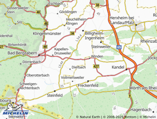 MICHELIN Hergersweiler map - ViaMichelin