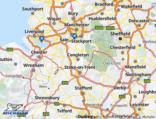 Mappa MICHELIN Cheshire East - ViaMichelin
