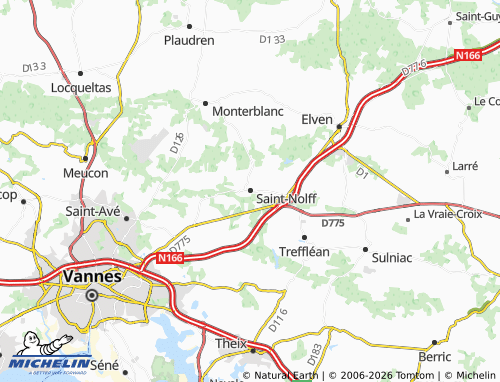 MICHELIN Saint-Nolff map - ViaMichelin