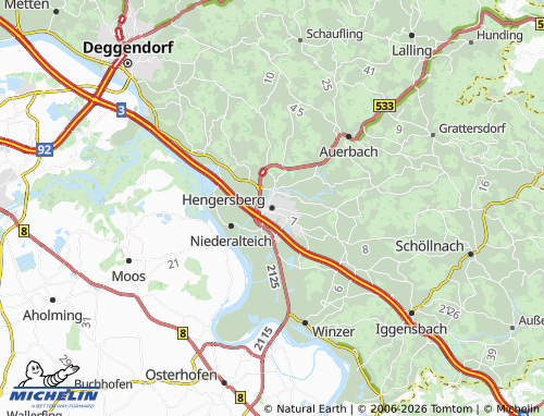 Mappa MICHELIN Hengersberg - ViaMichelin