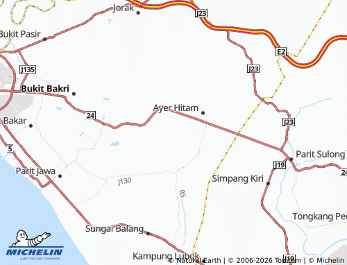 MICHELIN Parit Jepun map - ViaMichelin