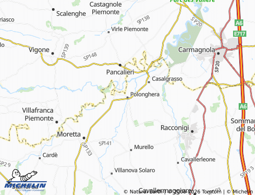 Mappa MICHELIN Polonghera - ViaMichelin