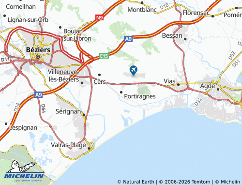 Mapa MICHELIN Portiragnes - ViaMichelin