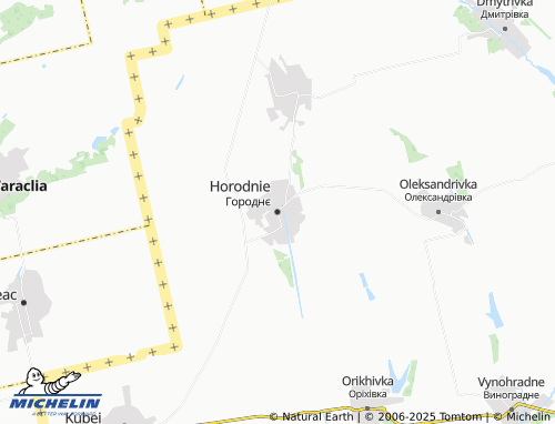 MICHELIN Horodnie map - ViaMichelin