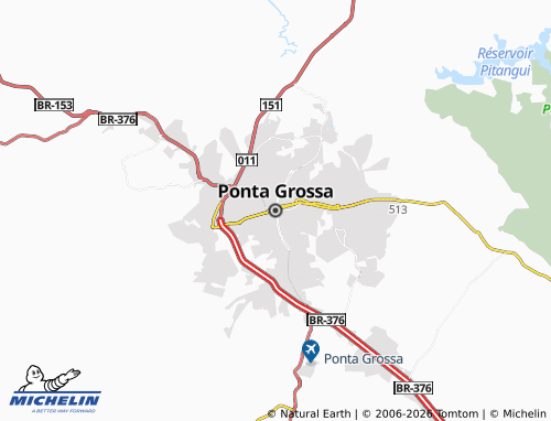 MICHELIN Ponta Grossa map - ViaMichelin