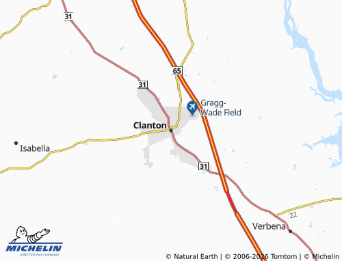 Carte MICHELIN Clanton - ViaMichelin